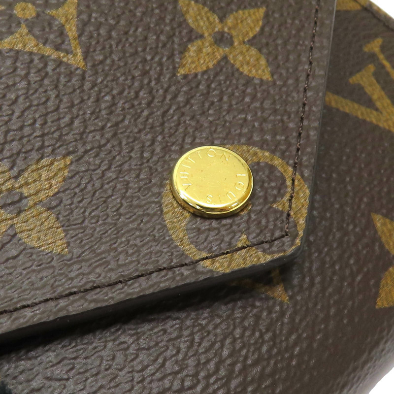 棕色 原花帆布 Victorine 三折短夾 M41938【LOUIS VUITTON LV 路易威登】 M41938-9