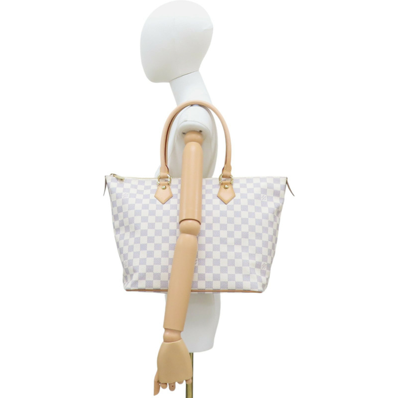 白色 棋盤格帆布 Saleya MM 肩背包 N51185【LOUIS VUITTON LV 路易威登】 N51185-9