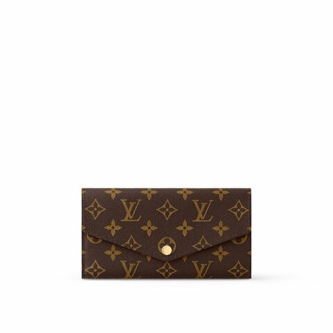Louis Vuitton LV 路易威登 Sarah 新版經典老花釦式長夾/手拿包 M60531