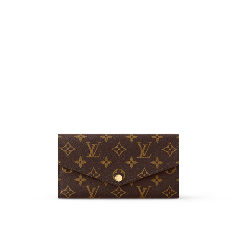 Louis Vuitton LV 路易威登 Sarah 新版經典老花釦式長夾/手拿包 M60531-0