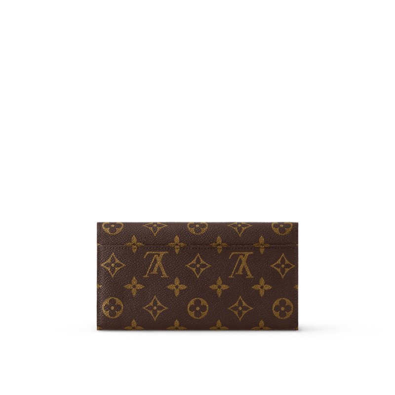 Louis Vuitton LV 路易威登 Sarah 新版經典老花釦式長夾/手拿包 M60531-5