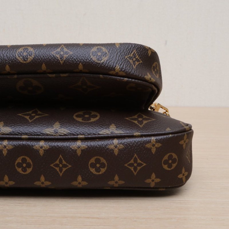 LOUIS VUITTON MultiPochetteAccessoires五合一粉肩帶老花PVC2020肩背包-3