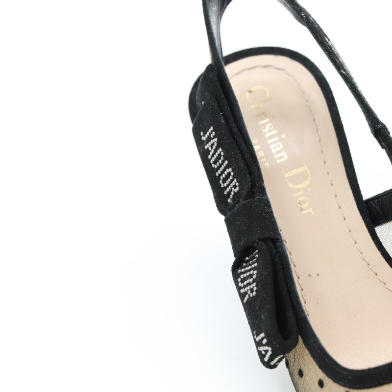 Dior 迪奧 黑色 波點 J'Adior 蕾絲 蝴蝶結 小貓根 EU34 1/2-3