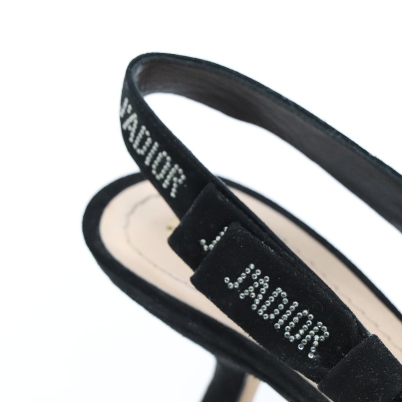 Dior 迪奧 黑色 波點 J'Adior 蕾絲 蝴蝶結 小貓根 EU34 1/2-4