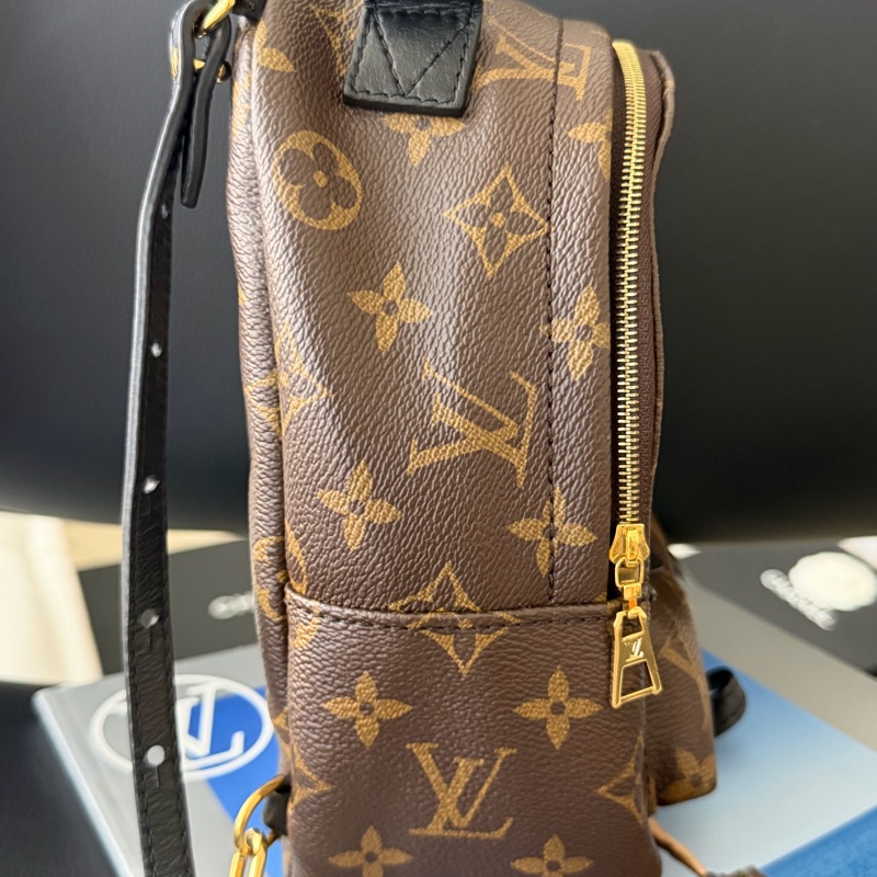 LV 小書包 後背包 老花 新款拉鍊 palm spring mini-5