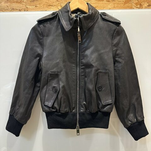 【美收精品】BURBERRY 黑色皮衣 4-150【隔月月中將轉賣至日本 上架期限30天】