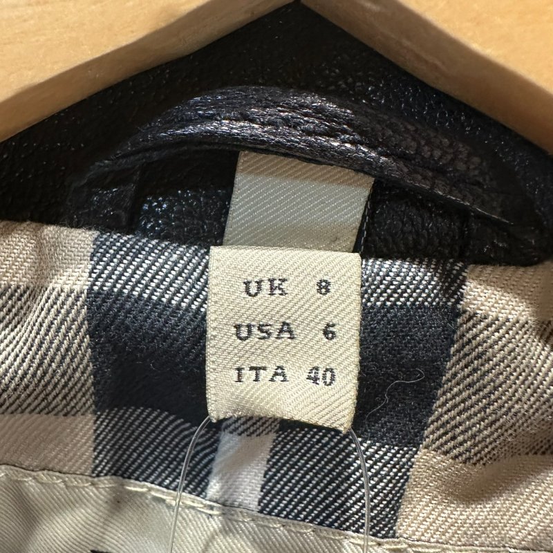 【美收精品】BURBERRY 黑色皮衣 4-150【隔月月中將轉賣至日本 上架期限30天】-3