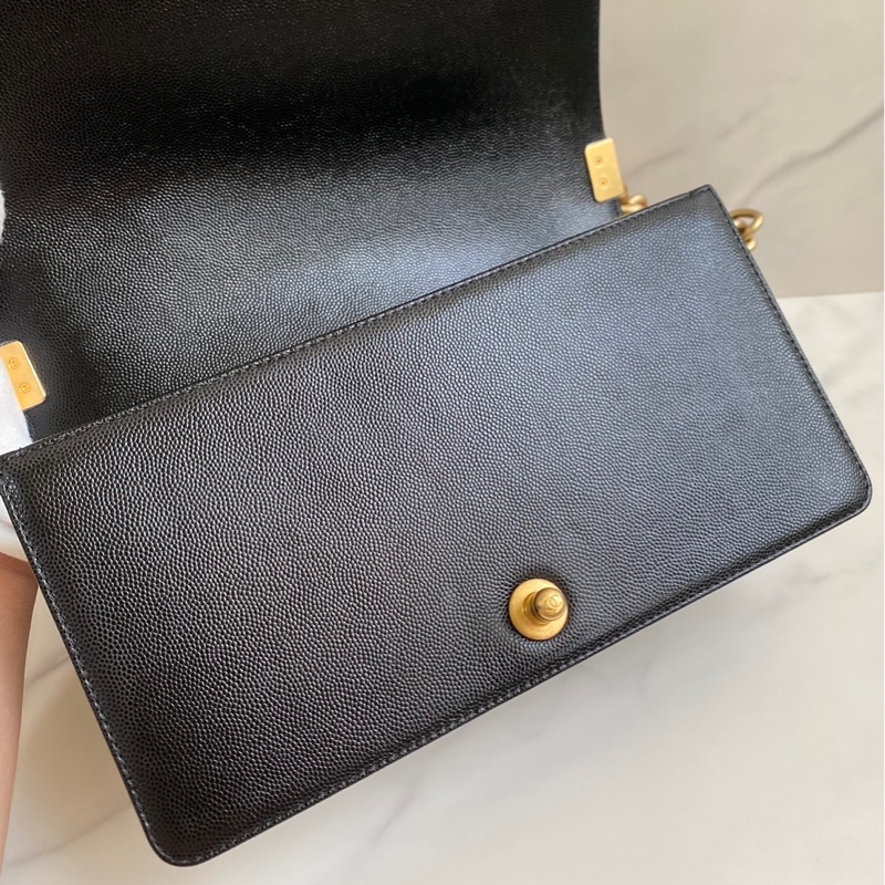 Chanel boy25 荔枝皮金釦 晶片款💕-24