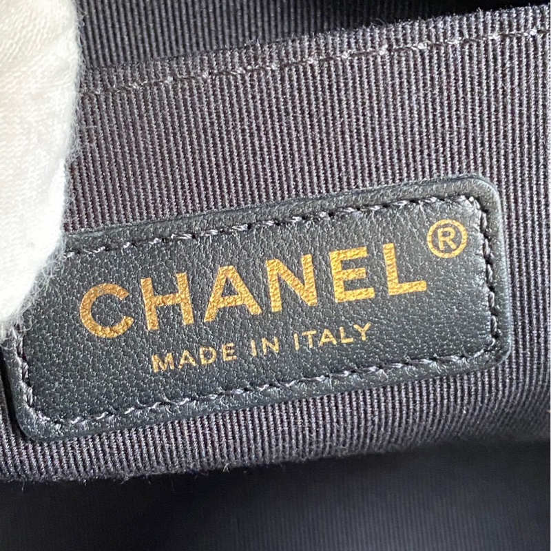 Chanel boy25 荔枝皮金釦 晶片款💕-30