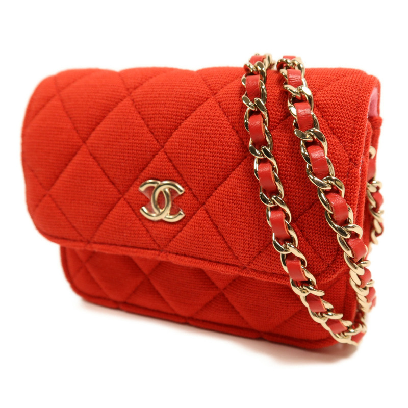 CHANEL 帆布Chain Shoulder Bag金扣鏈帶肩背袋-2