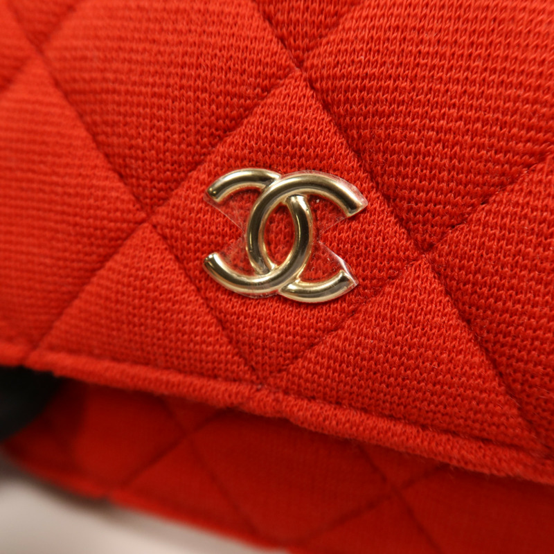 CHANEL 帆布Chain Shoulder Bag金扣鏈帶肩背袋-8