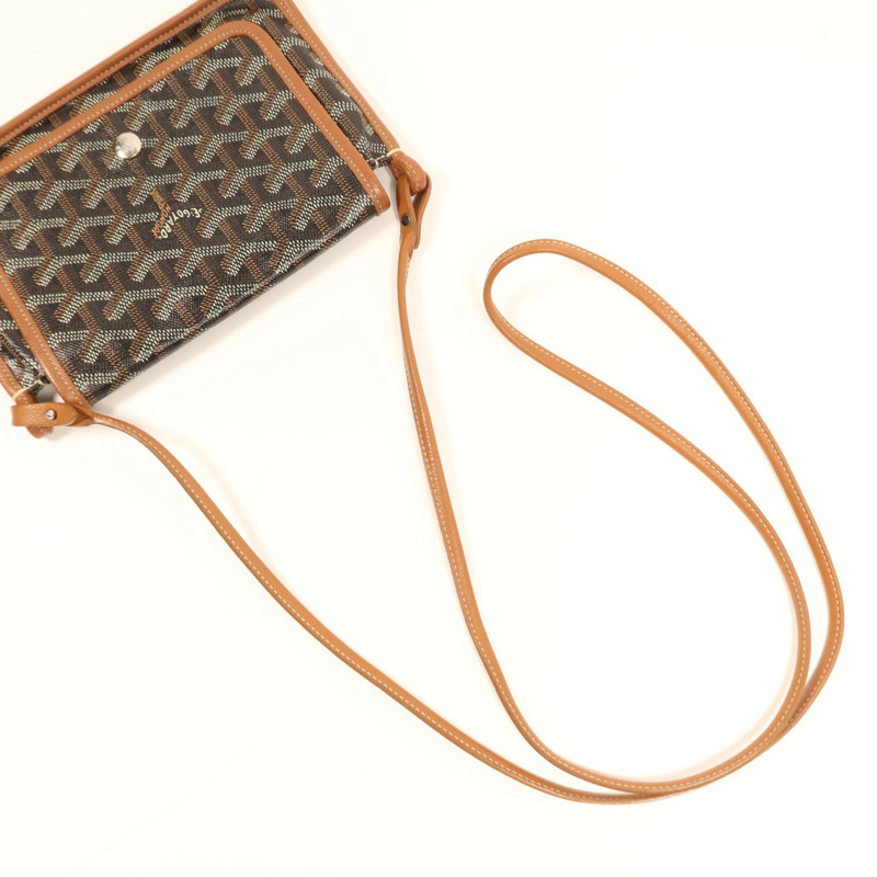 GOYARD 塗層帆布Plumet銀扣肩背袋-3