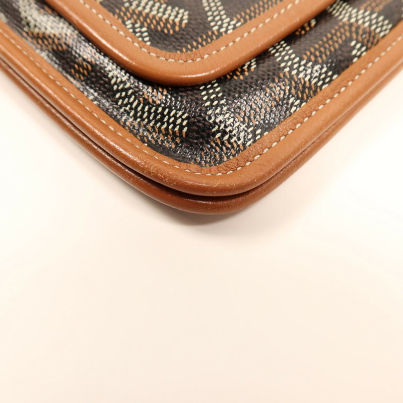 GOYARD 塗層帆布Plumet銀扣肩背袋-5