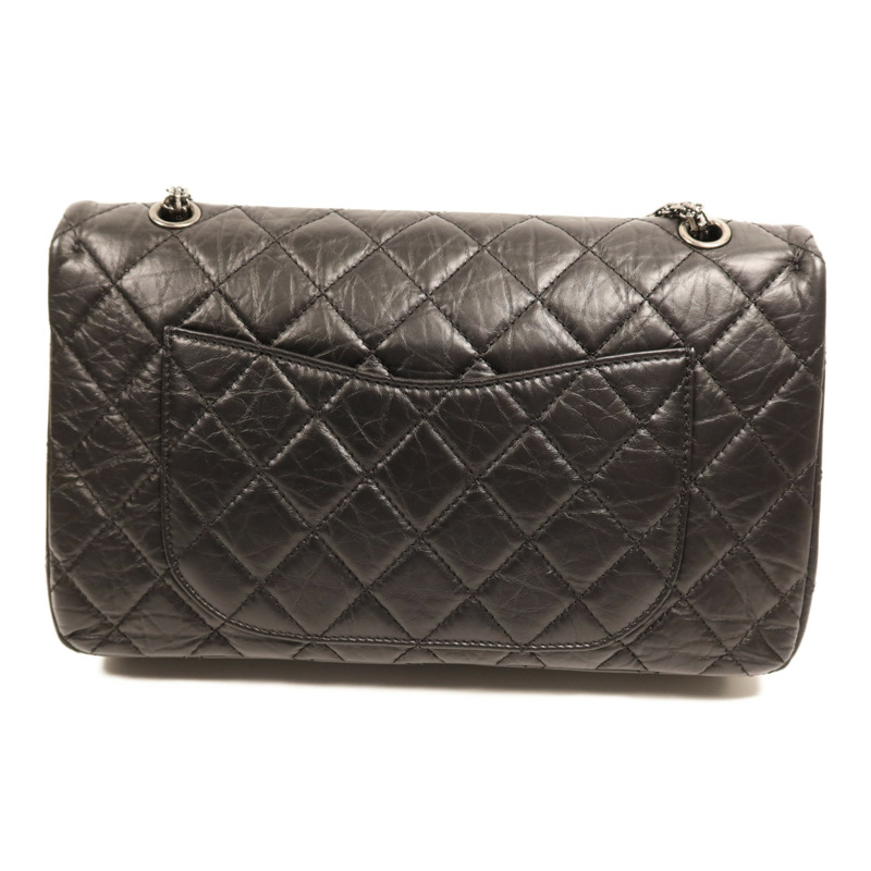 CHANEL 牛皮皮革2.55銀扣鏈帶肩背袋-1