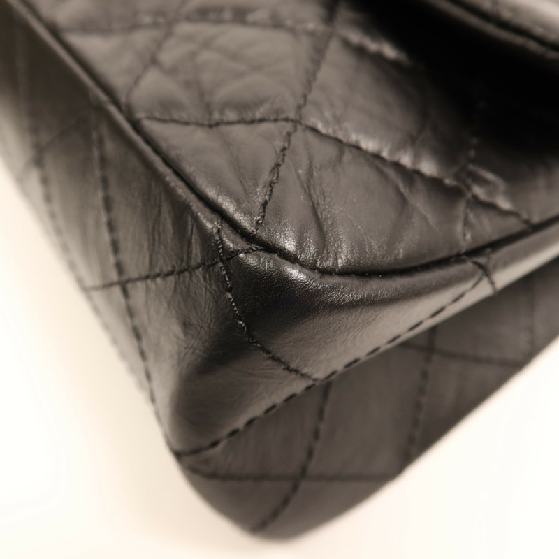 CHANEL 牛皮皮革2.55銀扣鏈帶肩背袋-7