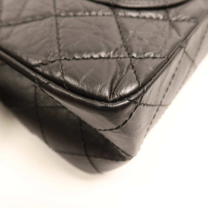 CHANEL 牛皮皮革2.55銀扣鏈帶肩背袋-10