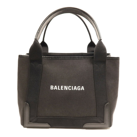 BALENCIAGA 帆布Tote Bag銀扣手挽袋