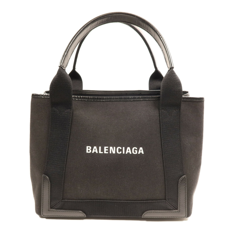 BALENCIAGA 帆布Tote Bag銀扣手挽袋-0