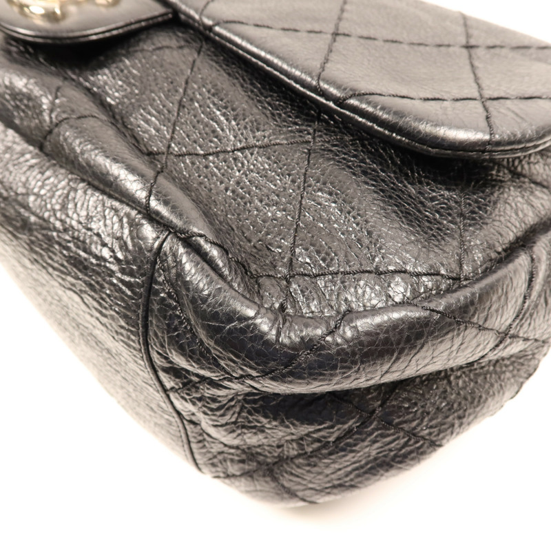 CHANEL 牛皮皮革Shoulder Bag銀扣肩背袋-6