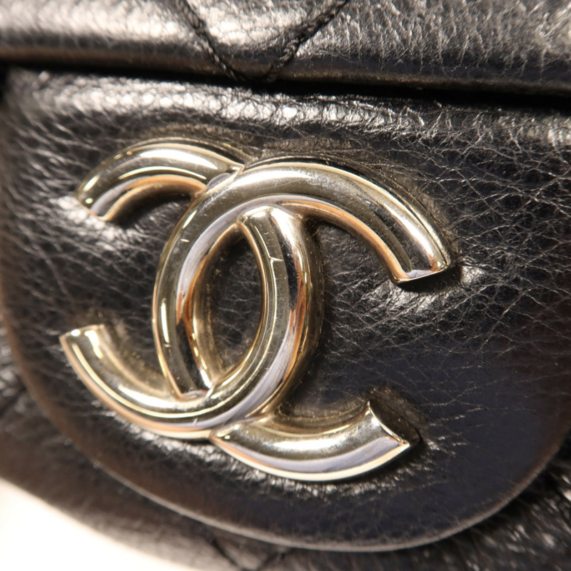 CHANEL 牛皮皮革Shoulder Bag銀扣肩背袋-10