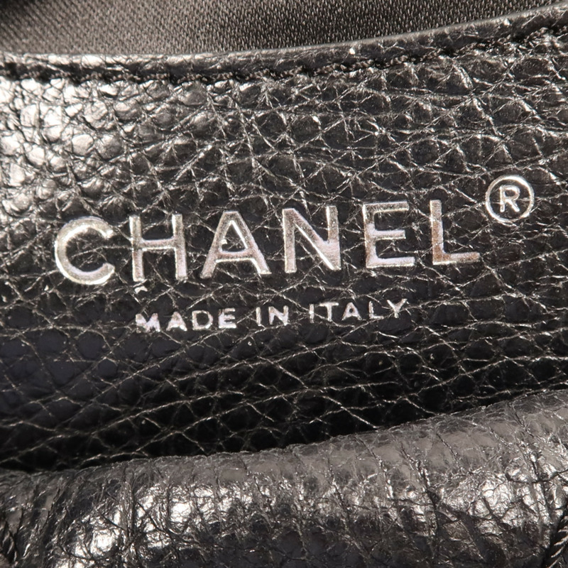 CHANEL 牛皮皮革Shoulder Bag銀扣肩背袋-15