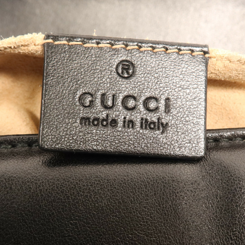 GUCCI 牛皮皮革GG Marmont金扣鏈帶肩背袋-5