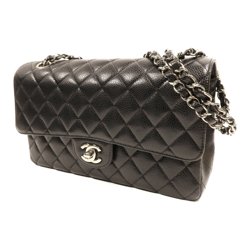 CHANEL 牛皮皮革Classic 25銀扣鏈帶肩背袋-2