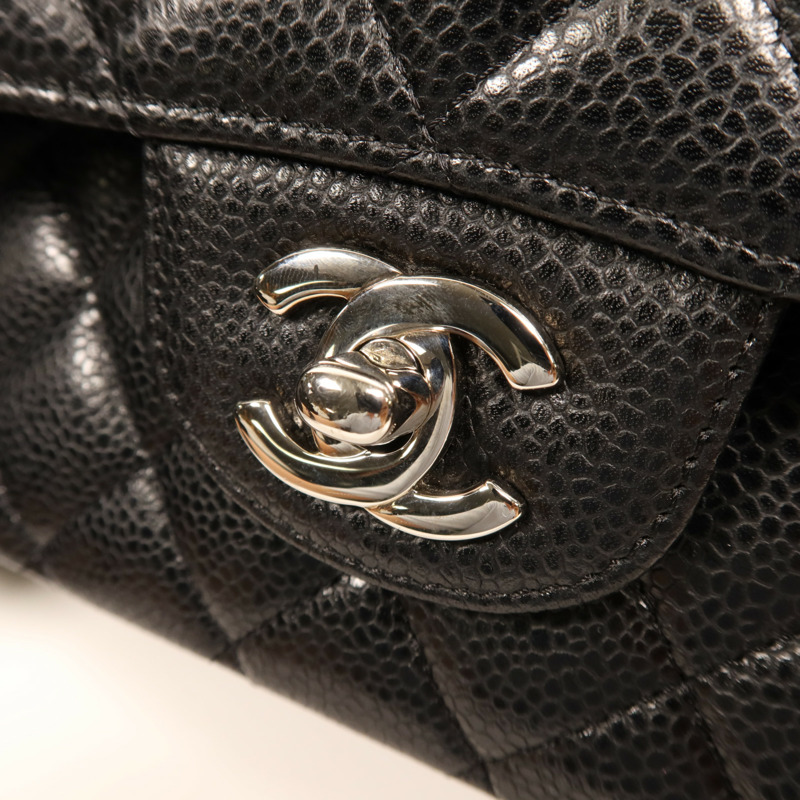 CHANEL 牛皮皮革Classic 25銀扣鏈帶肩背袋-8