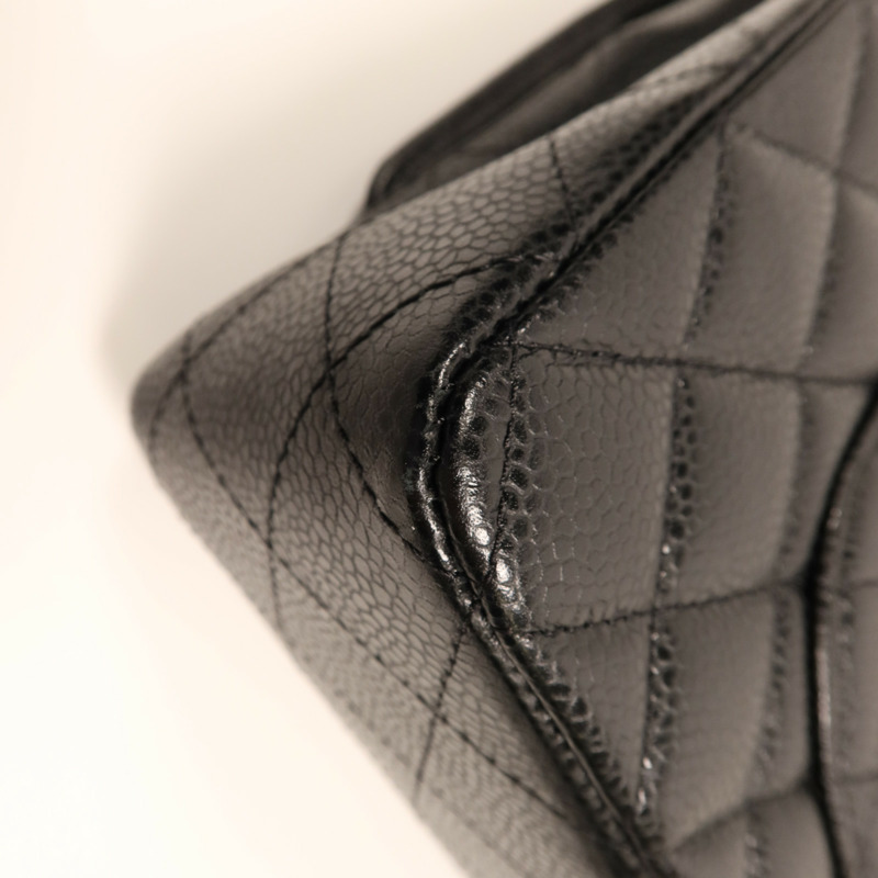 CHANEL 牛皮皮革Classic 25銀扣鏈帶肩背袋-15