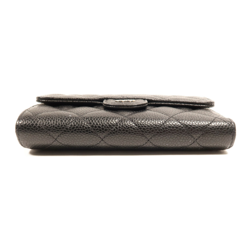 CHANEL 牛皮皮革Medium Wallet銀扣錢包-4