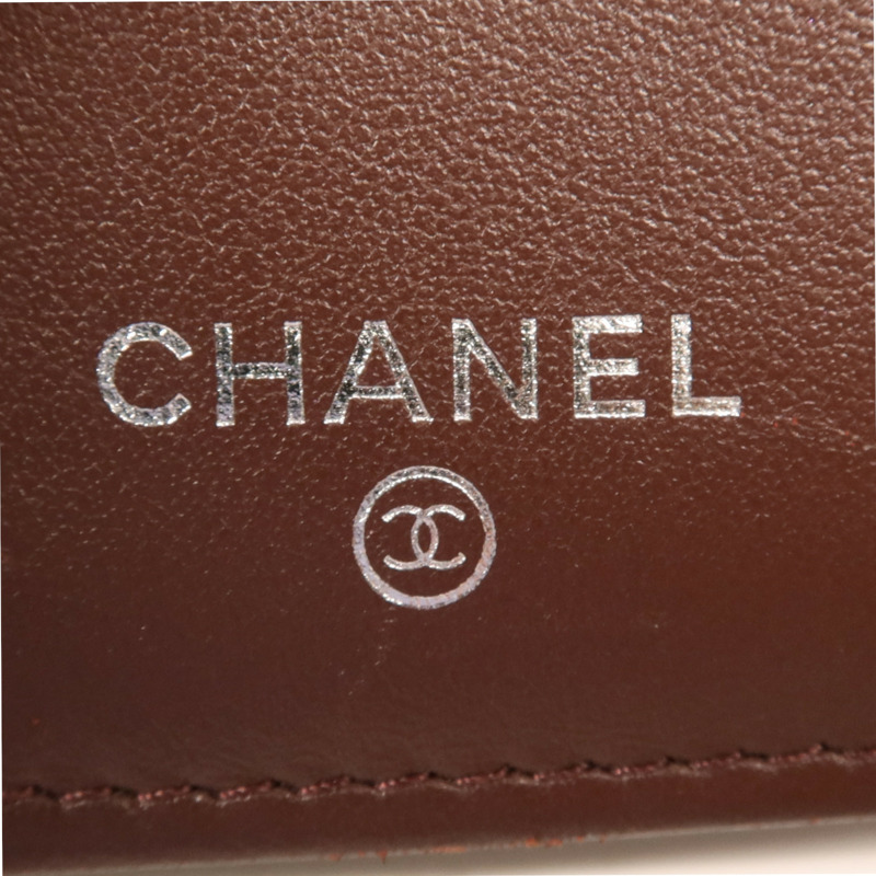 CHANEL 牛皮皮革Medium Wallet銀扣錢包-6