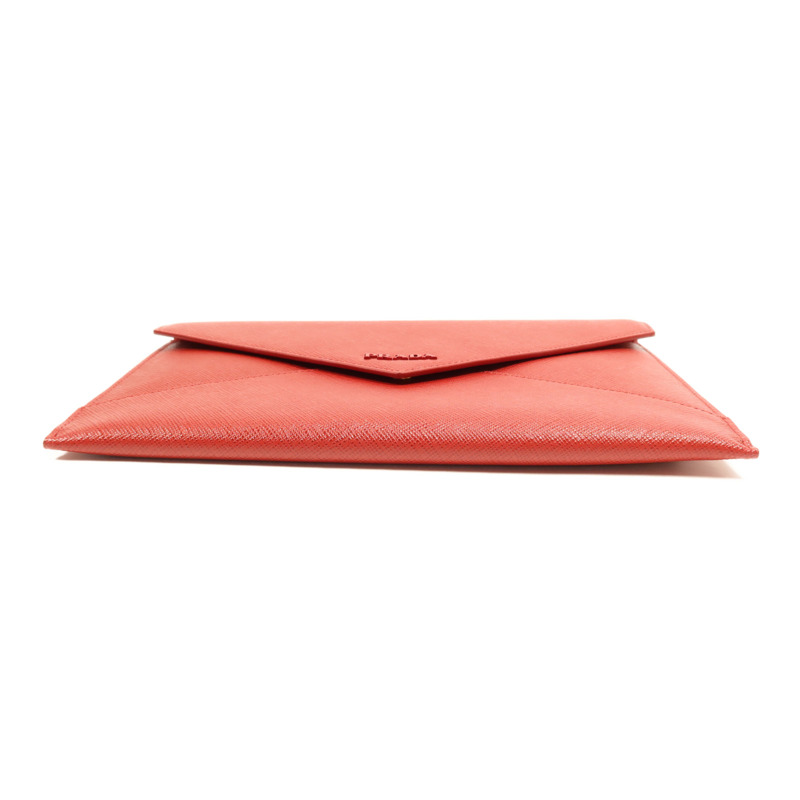 PRADA 牛皮皮革Envelope Clutch Bag金扣手拿包-3