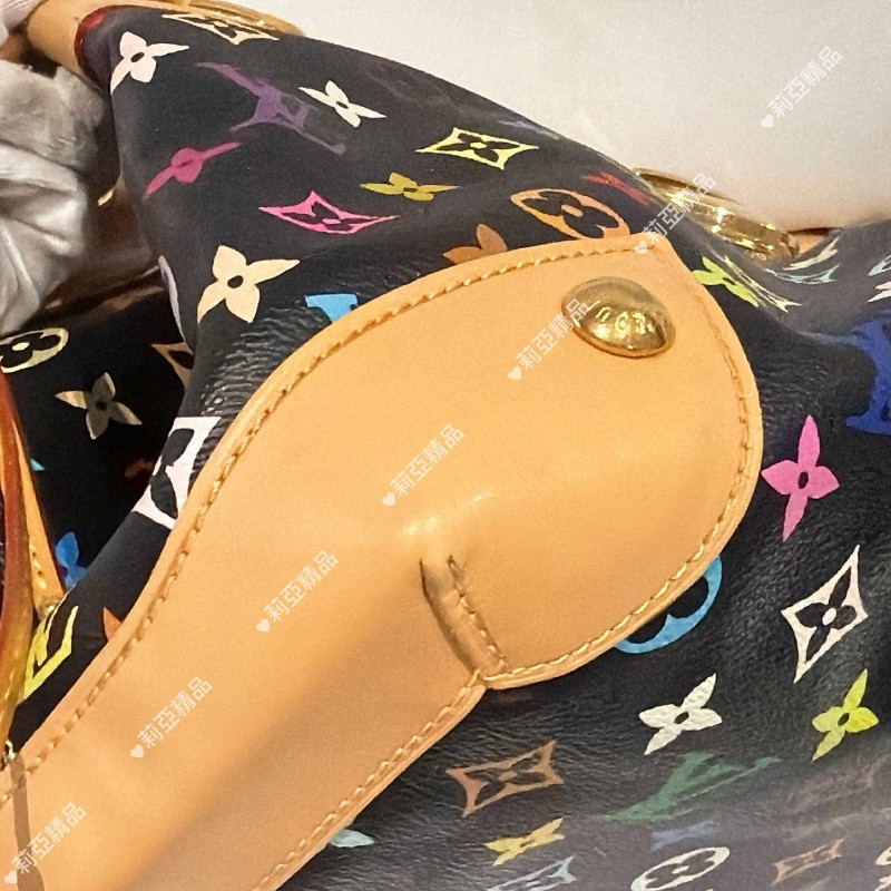 莉亞精品♡LV 黑三彩手提包 二手美包-11