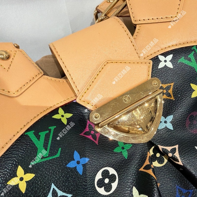 莉亞精品♡LV 黑三彩手提包 二手美包-15