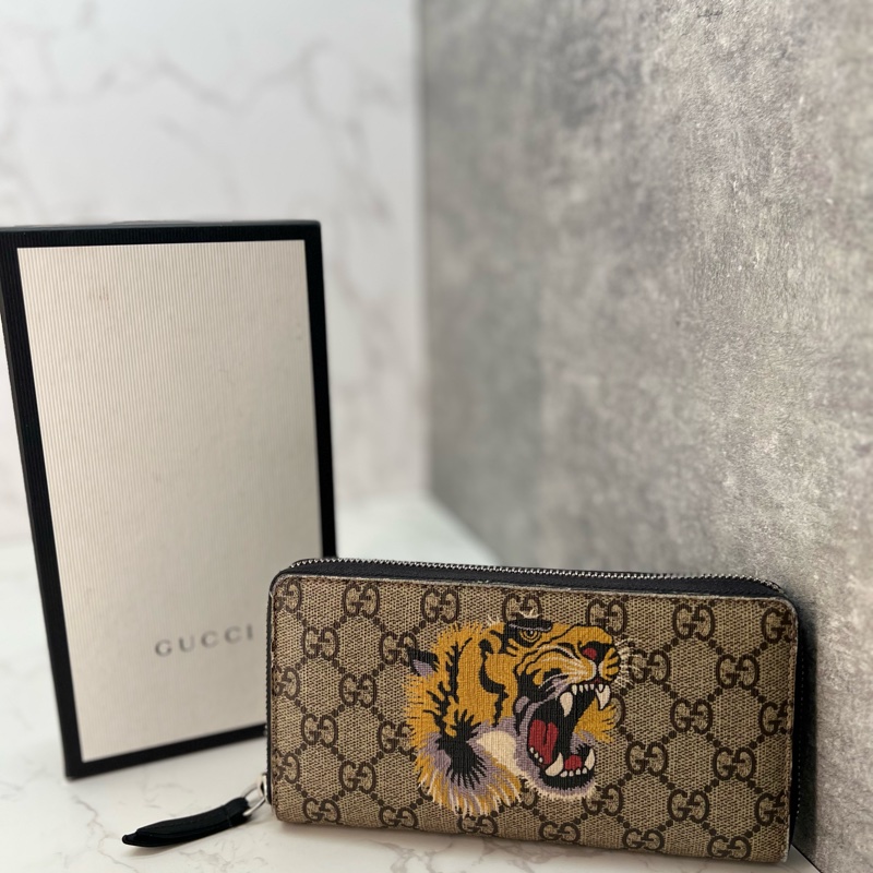 💗香緹國際精品💗 Gucci 虎頭拉鏈長夾-0