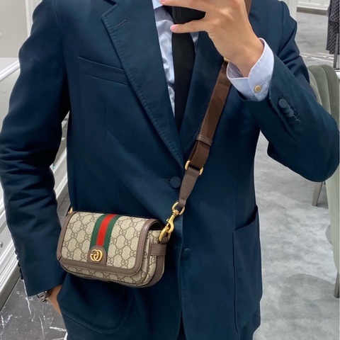 🈶購證 #全新離櫃未使用 Gucci新款郵差斜挎包 #櫃上在售