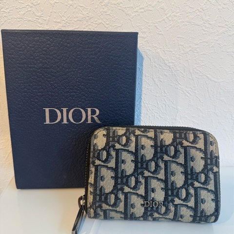 Dior藍緹花ㄇ拉零錢包