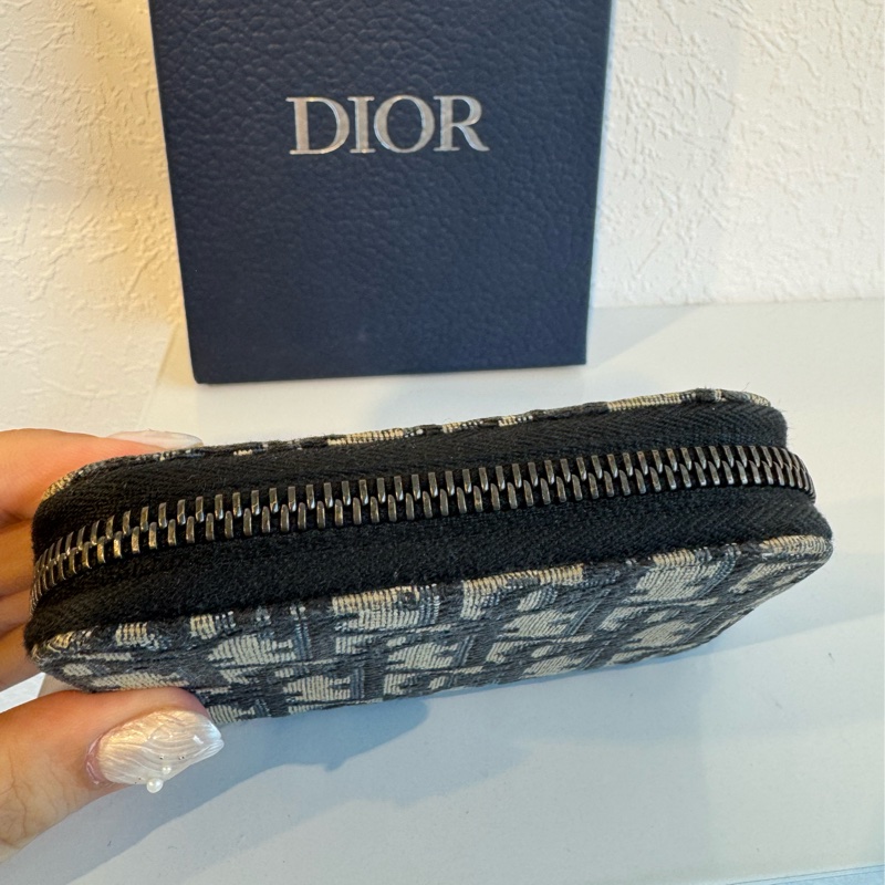 Dior藍緹花ㄇ拉零錢包-3