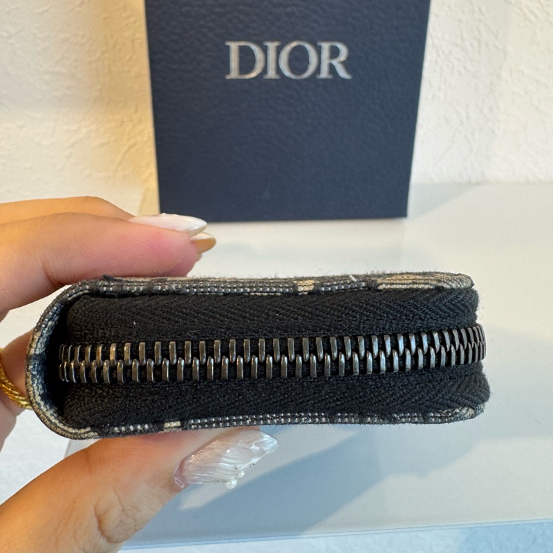 Dior藍緹花ㄇ拉零錢包-4