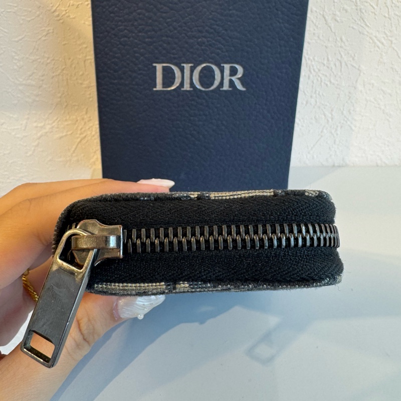 Dior藍緹花ㄇ拉零錢包-5
