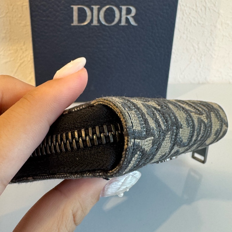 Dior藍緹花ㄇ拉零錢包-7