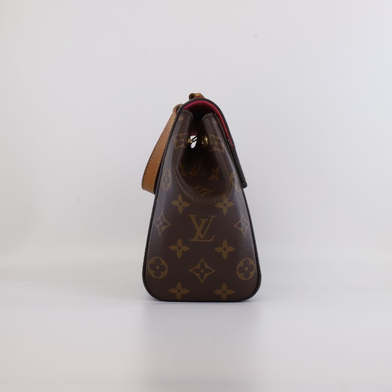 LV Culny BB 老花克魯尼 老花配玫紅肩帶 手提包 肩背包-2