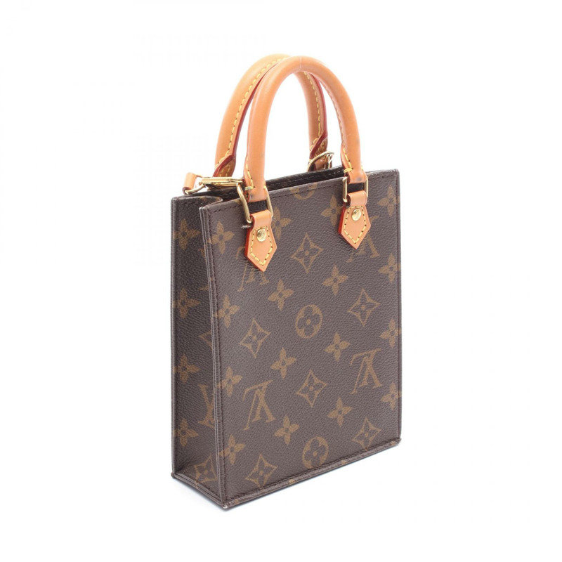 LOUIS VUITTON Petit Sac Plat 單肩包 手提包 M69442 Monogram 帆布 二手 女士-1