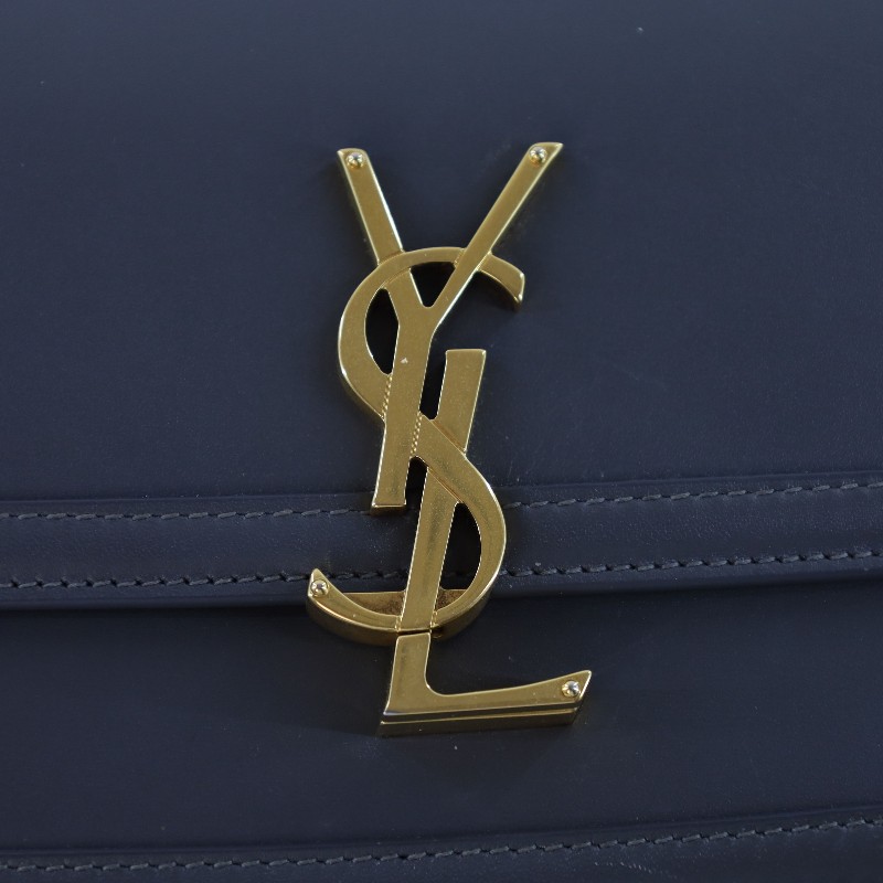YSL聖羅蘭 Soferino岩石灰光面牛皮小號豆腐包 前翻口蓋肩背包-12