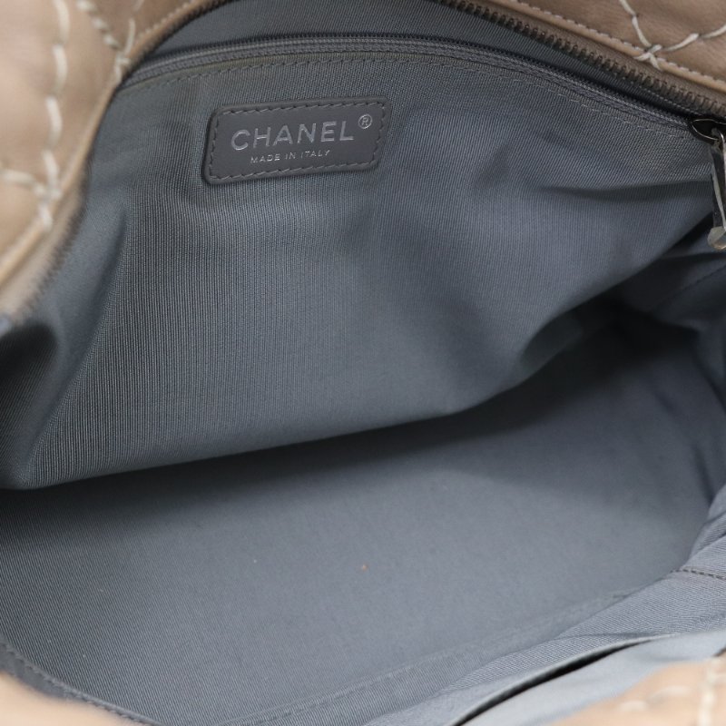 Chanel 香奈兒 奶茶色 復古牛皮 鏈條 單肩包 托特包 (可放電腦 )-16