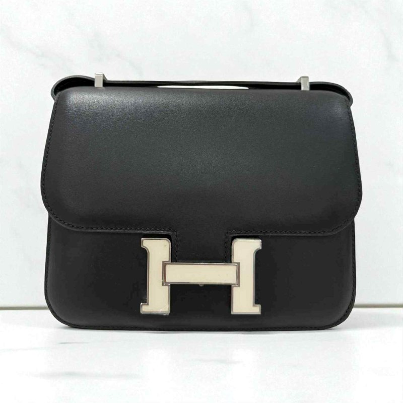 HERMES BOX白琺瑯康康19CM Z刻 黑色-4