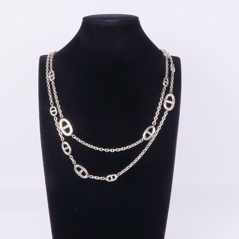 HERMES 925純銀Farandole Long Necklace 120項鍊-8