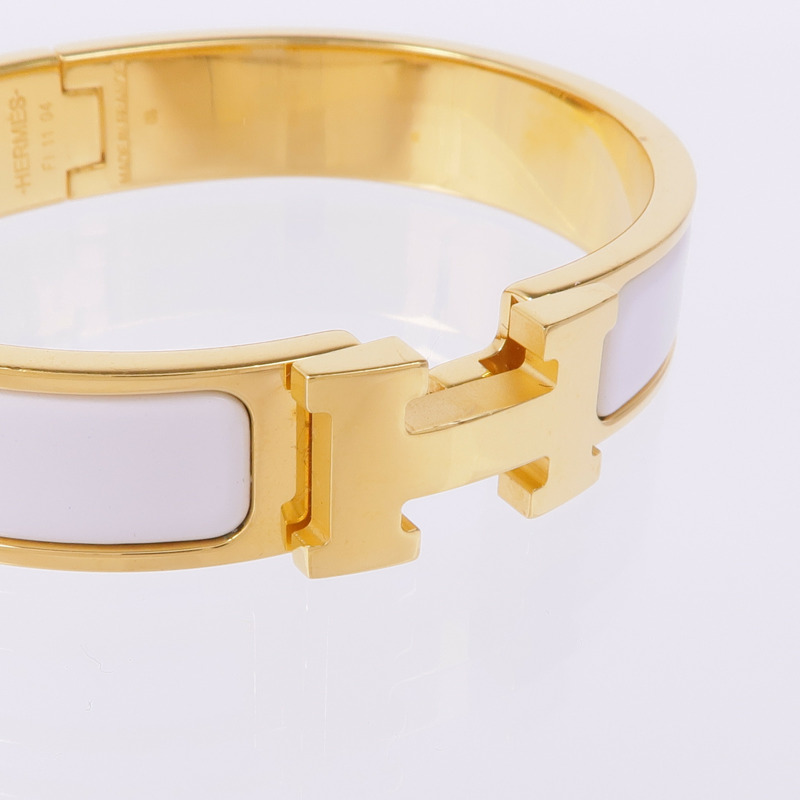 HERMES 琺瑯/金屬Clic H手鐲-4