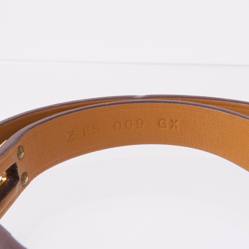 HERMES Swift皮革Mini Kelly Double Bracelet金扣手帶Etoupe-8
