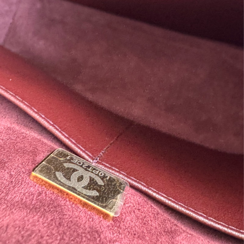 chanel黑大菱格金雙C手提肩背公事包💼-45